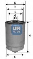 UFI Kraftstofffilter 24.350.01 Filtereinsatz FüR Piaggio APE TM