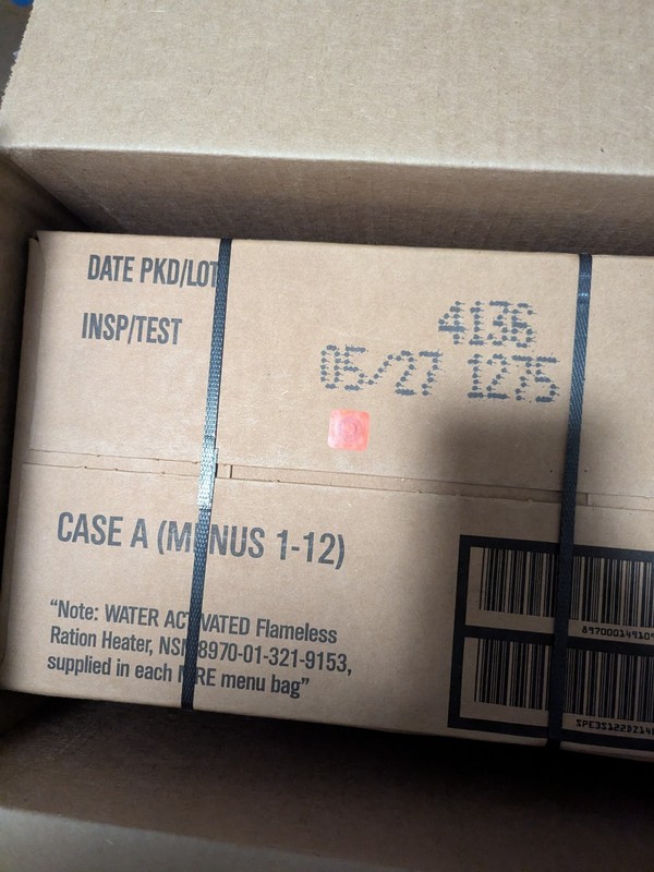 New USGI Meals Ready To Eat MRE Case A 05/2027