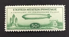 US 1933 XF MNH Sc#C18,  50c Century of Progress Baby Zeppelin  Cv$60+,  (W61)