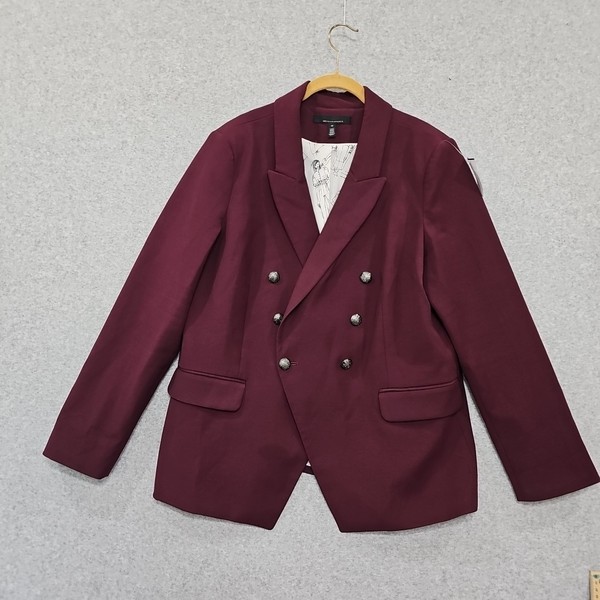 Blazer White House Black Market Studio Borgoña para mujer 18 botones elásticos delanteros