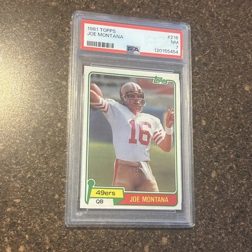 1981 Topps Joe Montana Rookie RC Graded PSA 7