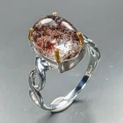 Jewelry gem Natural Ghost Quartz Ring 925 Sterling Silver Size 7.5 /R473875