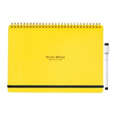Gakken Sta:Ful Whiteboard Notebook, Write White, B5, Yellow
