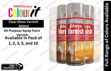 Clear Gloss Varnish Spray 400ml Wood Gloss Finish Indoor Outdoor | Multipack