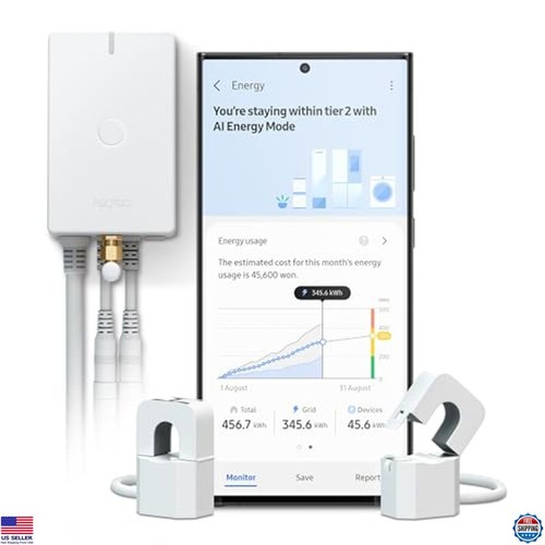 Smart Energy Meter - Monitor di Elettricità in Tempo Reale - Sensori Z-Wave 2x200A - Foto 2 di 6