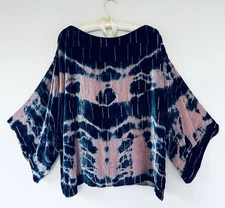 Vintage Holly Harp Shibori Over Dyed Velvet Up Cycle Top