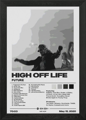 Future - High Off Life Album Cover gerahmtes Wandbild Poster Leinwanddruck Bild