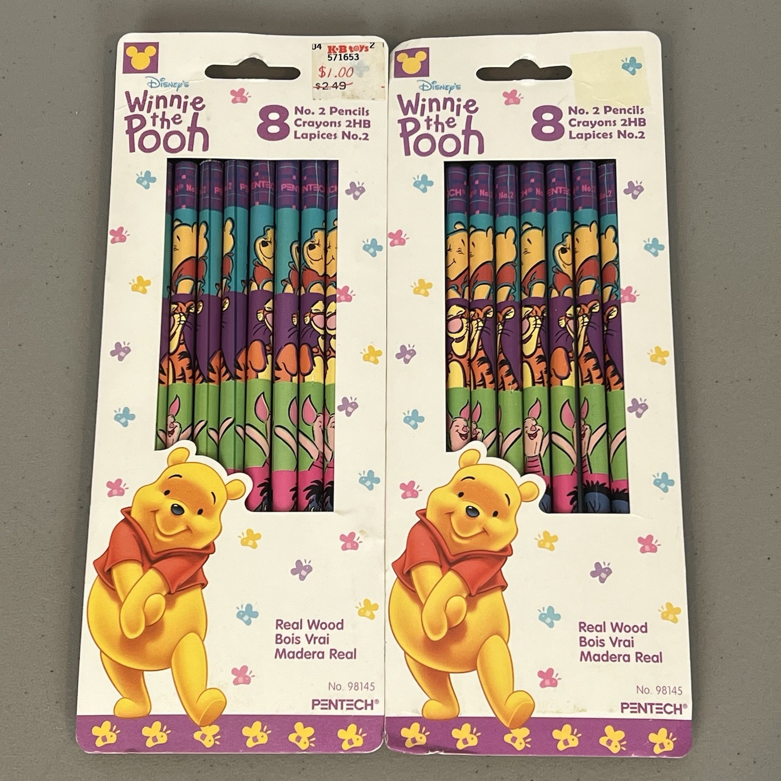 S No 2 Disney Winnie The Pooh 2 Packs Of 8/16 New