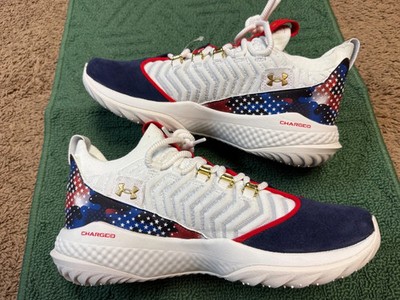 Under Armour UA Bryce‎ Harper 9 Turf Baseball Shoes White/black Metallic Gold 10 Amazon.com: Under Armour Men main image 4