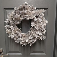 Image of Christmas 50cm Snow Fir Wreath