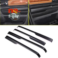 ABS Matte Black Interior Door Panel Strip Cover Trim For Toyot-a Tundra 2014-21