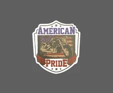 Motorcycles Sticker American Pride Travel Road USA NEW