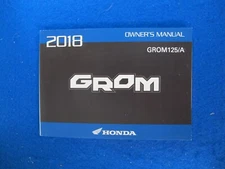 Honda 2018 GROM 125 New Old Stock Factory Original Owners Manual t77