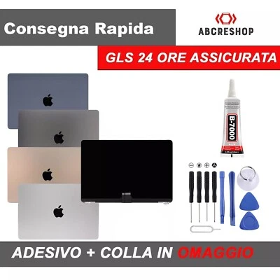 DISPLAY APPLE Macbook 2022 M2 AIR 13.6 A2681 COVER BLU NERO SILVER ORO NUOVO