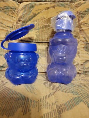 TUPPERWARE BUFFALO MINI ECO BOTTLE KIDS 350ml Purple & BEAR Snack Cup 