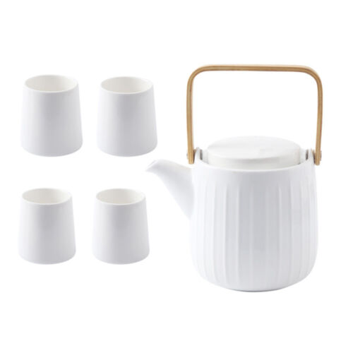 1 Set Keramik Tee-Geschenksets 1 Teekanne + 4 Tee Tassen + Creamer Pitcher - Bild 1 von 10