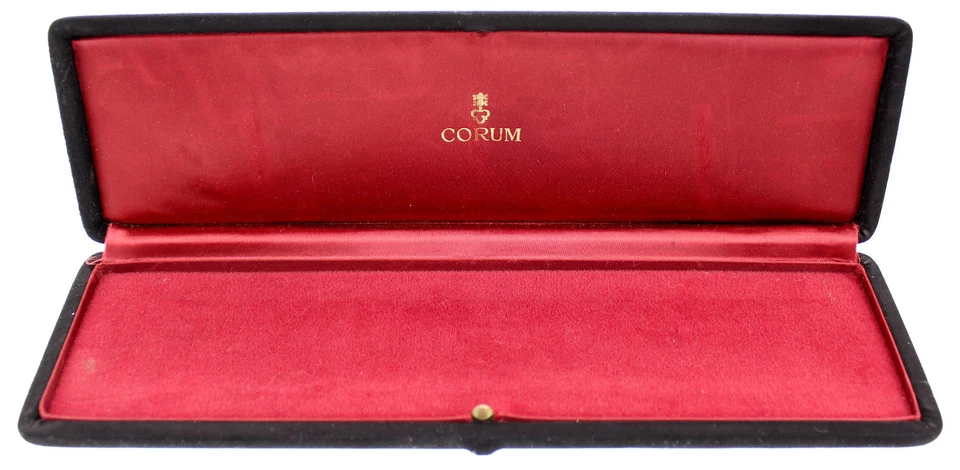 ORIGINAL CORUM  ETUI in SCHWARZEM SAMT für ARMBANDUHREN - ca. 60/70er JAHREN  - Bild 2 von 4