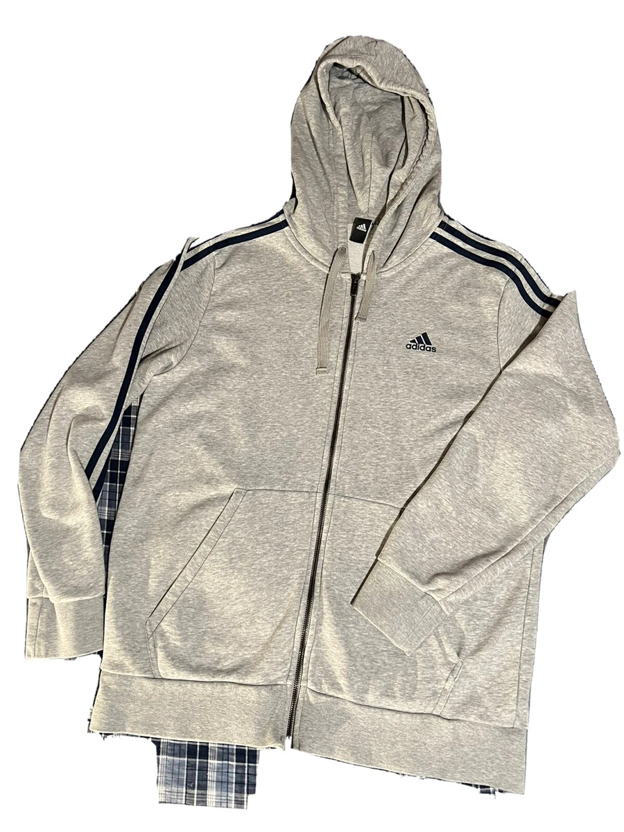 Men&#039;s adidas 3-Stripe Full Zip Hooded Sweatshirt S98788 | eBay