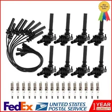 8x Ignition Coil Spark Plug and Wires for Dodge Ram 1500 2500 3500 5.7L V8 UF378