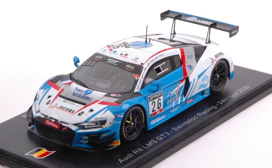 Modellino auto scala 1/43 Spark Model AUDI R8 GT3 24H SPA 2020 modellismo racing