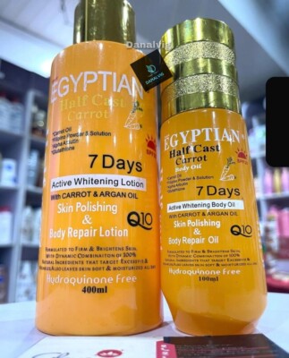 pure Egyptian whitening Carrot Lotion & Serum advanced firming, xtra whitening