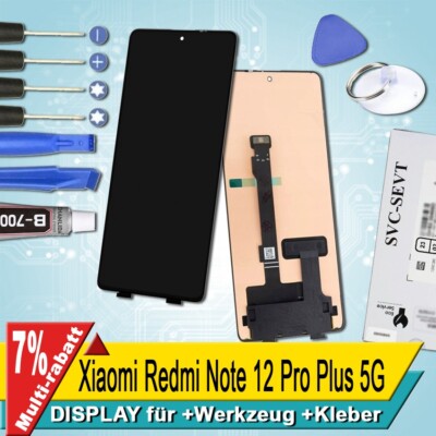Display Xiaomi Redmi Note 12ProPlus 5G Bildschirm Original Service Pack Schwarz+