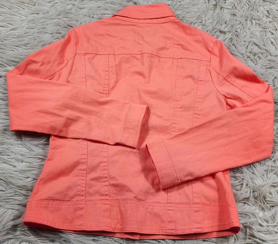 AMI Jacket Women’s Braided Cowgirl Size Medium Orange Button Down Casual - Image 3 of 4