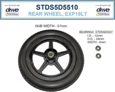 Replacement Part for Drive Transport Chair EXP19LT - Rear 12" Wheel