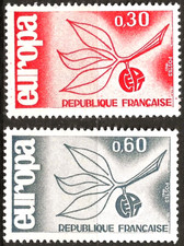 TIMBRE FRANCE 1965 N° 1455 ** / N°1456 ** EUROPA (pa)