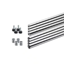 NEW Durable 72in 4-PACK EcoStorage Steel Poles Sturdy Chrome Finish for Shelving