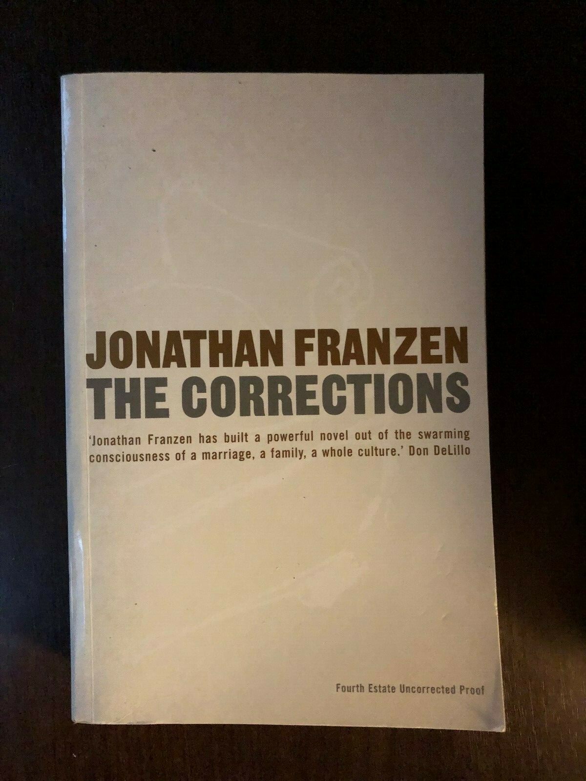 THE CORRECTIONS by JONATHAN FRANZEN - FOURTH ESTATE - P/B - *PROOF*
