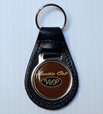 Reproduction Vintage Arctic Cat VIP Snowmobile Medallion Leather Keychain 007