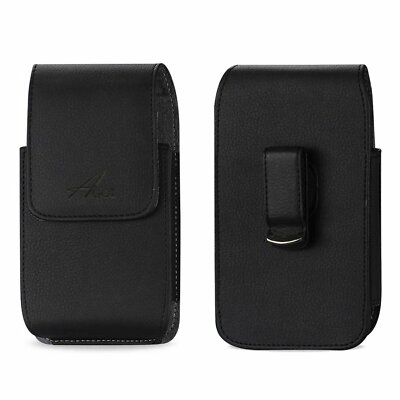 AGOZ Vertical Leather Swivel Belt Clip Case Pouch Holster for Samsung Phones
