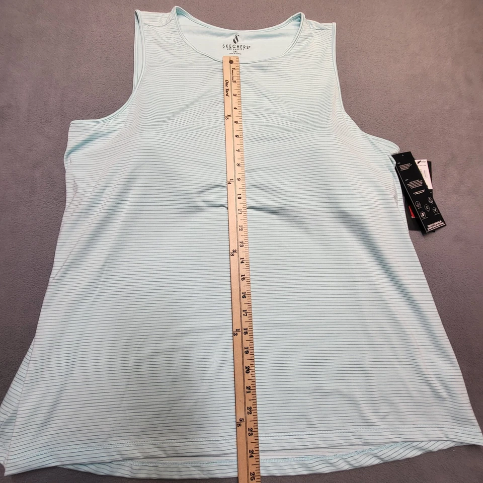 Nuevo con etiquetas Camiseta sin mangas Skechers GoWalk para mujer 3XL verde azulado Sujetador con estante incorporado Ropa deportiva Gimnasio Foto 4 de 4