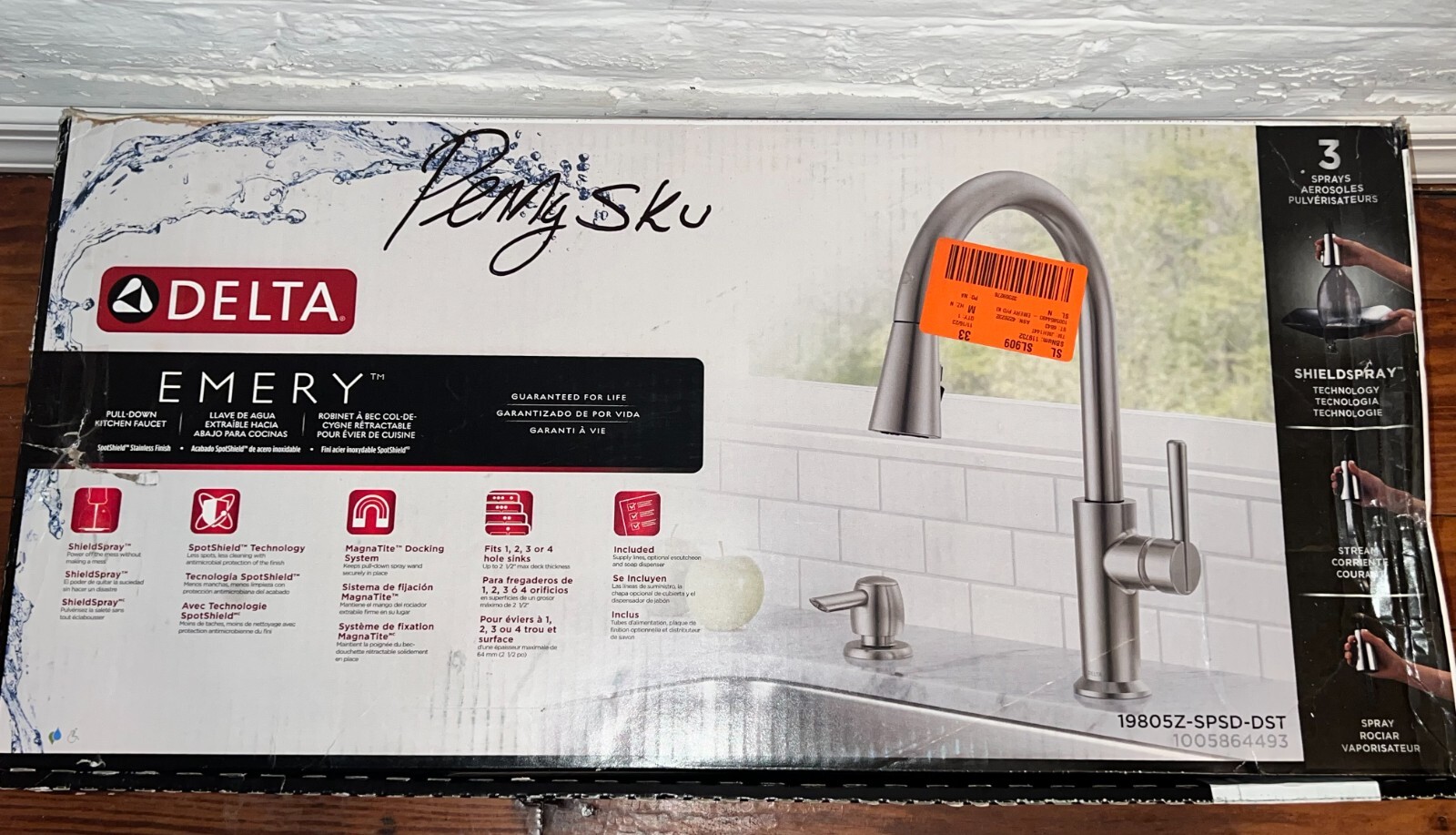 Delta Emery SingleHandle PullDown Sprayer Kitchen Faucet with Soap
