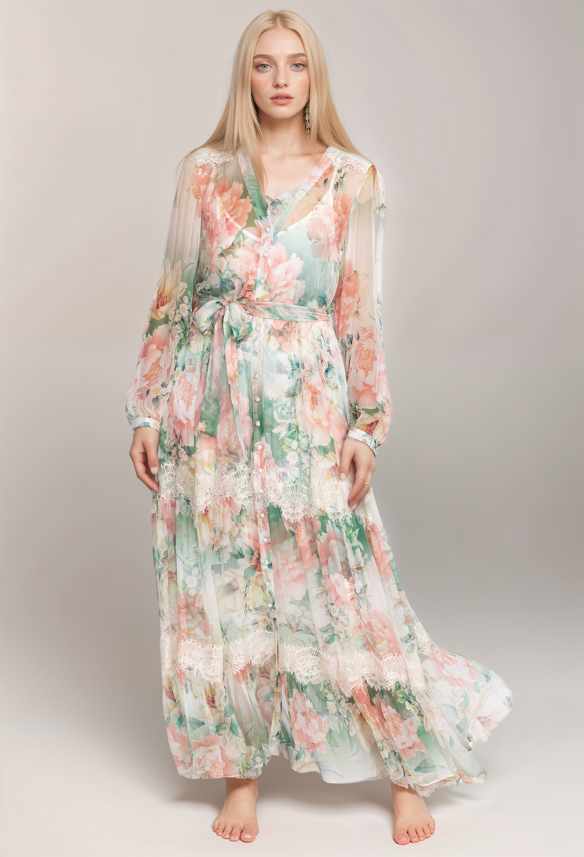 Johnny Was Jade Womens Ruksana Floral Silk Maxi Dress Plus Johnny Was Jade Womens Ruksana Floral Silk Maxi Dress Plus