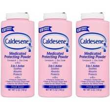 Caldesene Medicated Body Powder 5 Ounce Pack of 3 Diaper Rash Relief Chafing ...