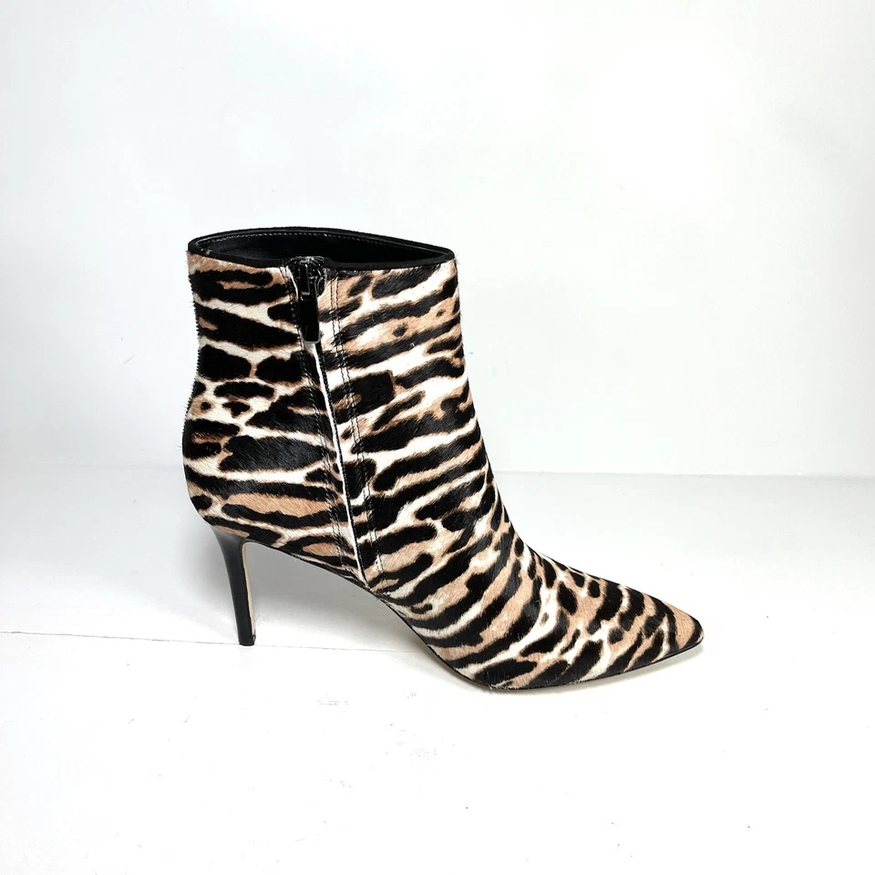 Nine West Women’s Ankle Boots Pointed Toe Black Zebra Prints Calf Hair 7 M NIB - Image 2 of 4