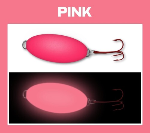 * Fishing Lures ALL SUPER GLOW IN THE DARK RATTLING CASTING JIGGING SPOON BAIT - Picture 6 of 17