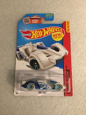 2015 Hot Wheels #170 HW Race-Night Storm EPIC FAST White w/GlowinDark Whls B136