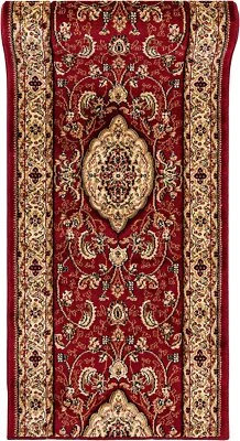 MAZOVIA Tappeto passatoia passatoia corridoio orientale pelo corto rosso 70 100 120 cm