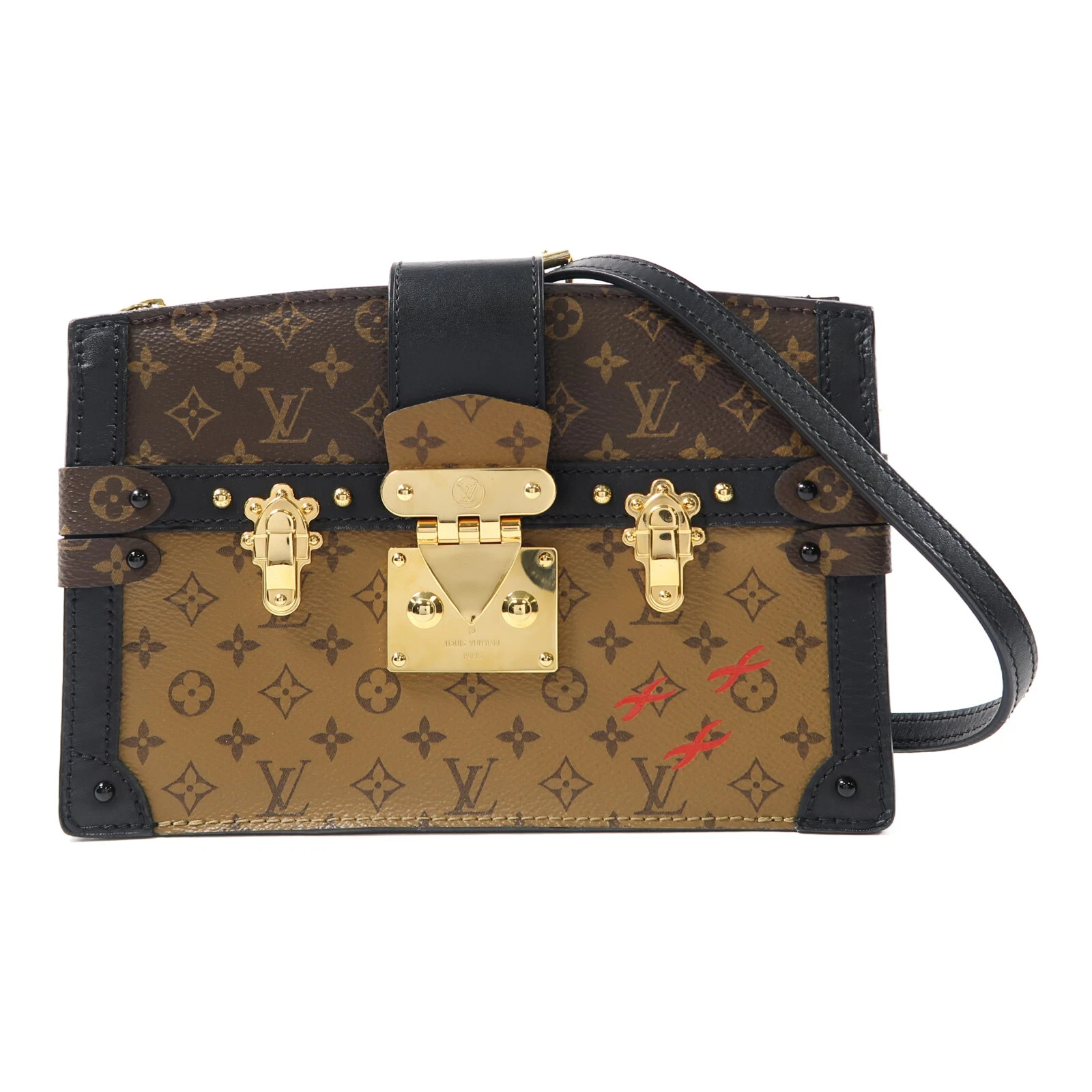 LOUIS VUITTON（LV） Borsa a tracolla Louis Vuitton LV GHW bauletto pochette M43596 monogramma marrone