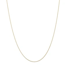 Jewelry Women's Chain 14k Yellow Gold Carded 0.5 mm Cable Rope, Size