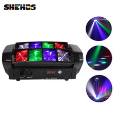 8x6W Spider Mini 8LED RGBW Moving Head Lighting Beam DMX512 Party KTV Disco