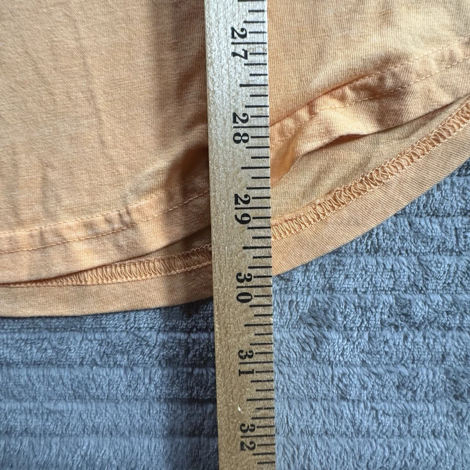 Camisa informal Goodlife manga corta abotonada talla L en lino/algodón naranja Foto 4 de 4