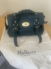 Mulberry Alexa Heavy Grain Leather Bag Deep Green Excellent Condition