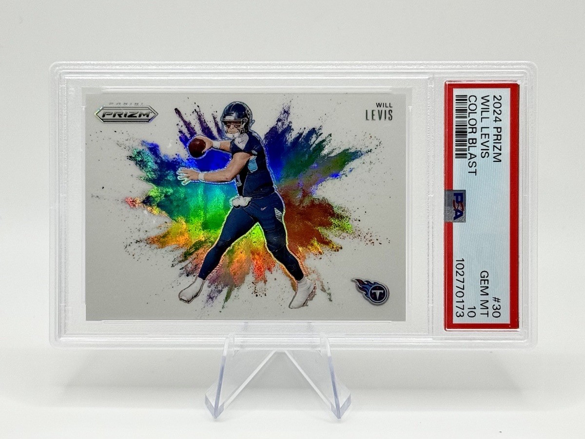 💥 Will Levis COLOR BLAST PSA 10💥 2024 Panini Prizm - Color Blast CASE HIT