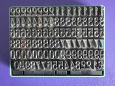 Letterpress Printing Adana 30pt Grotesque Light FIGURE SET 10 off All Metal Type