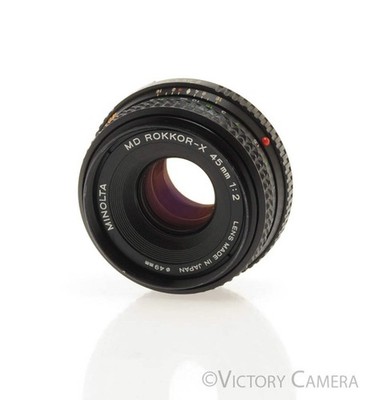 Minolta 45mm f2 md rokkor 中古 Minolta MD Rokkor-X 45mm f2 Manual Focus Pancake Prime Lens [EXC