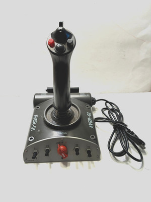 Saitek AV8R-01 USB Joystick PC Dual Throttle Flight Sim Stick Aviator. UNTESTED